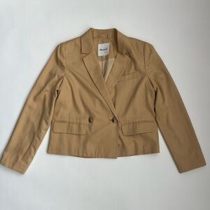Madewell women’s double breasted cropped blazer